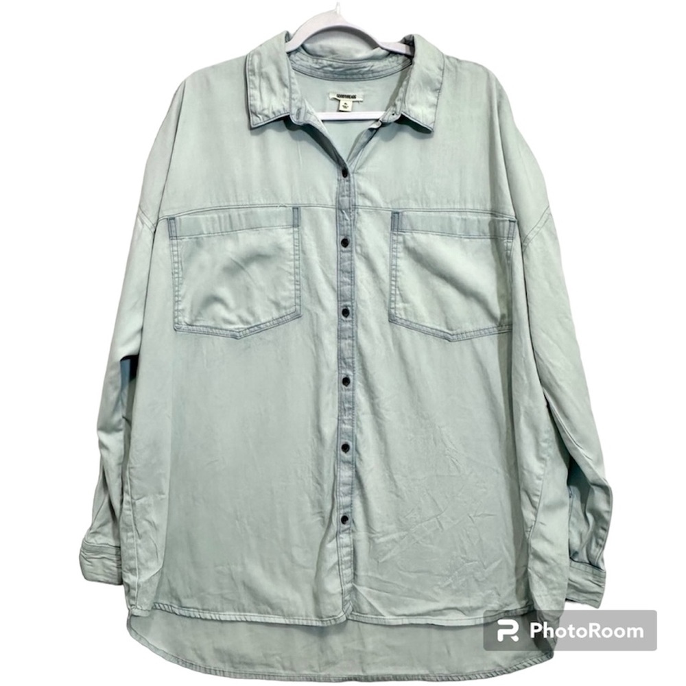 Goodthreads Mens Shirt Button Up Light Blue size XL